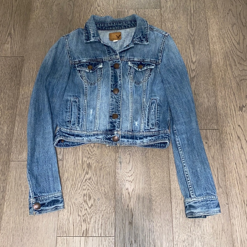 AMERICAN EAGLE Denim Jacket. US S. Blue.
